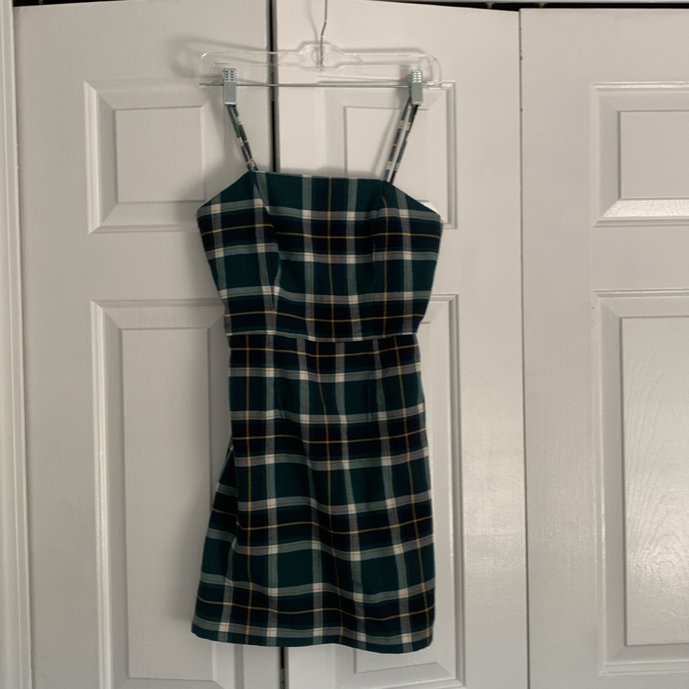 blue green plaid dress size S 🍂